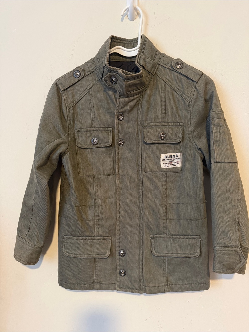 GUESS Kids Olive Green Utility Pea Coat